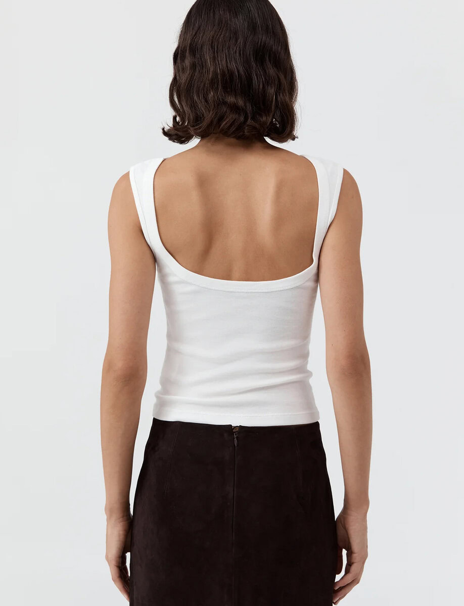 ORGANIC COTTON BALLERINA TOP | WHITE – תמונה 3