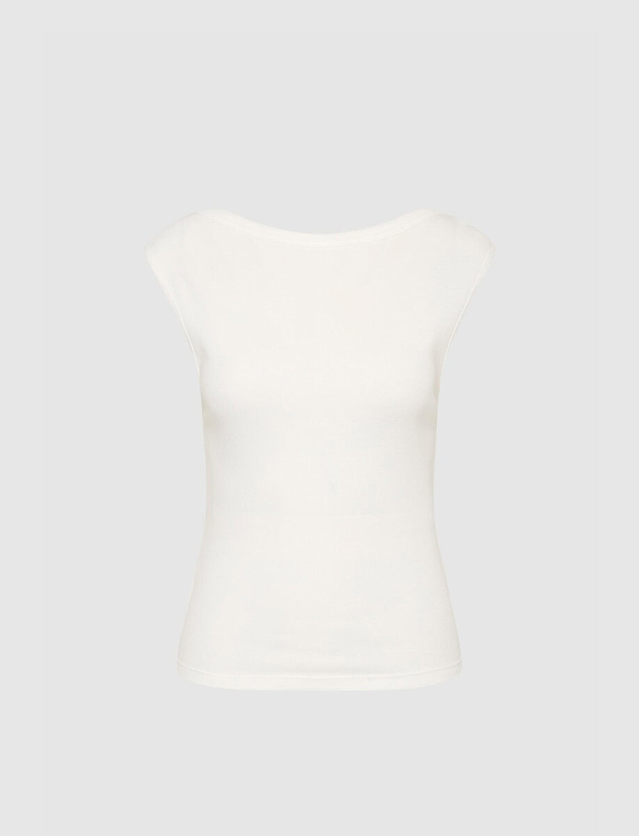 ORGANIC COTTON BALLERINA TOP | WHITE – תמונה 6