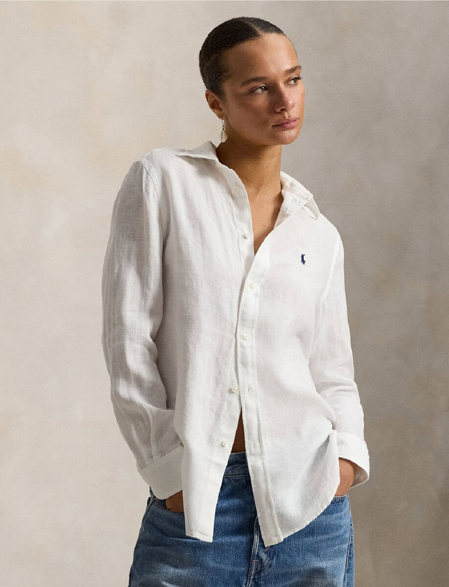 CLASSIC FIT LINEN SHIRT | WHITE