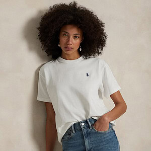 RELAXED FIT COTTON JERSEY TEE | WHITE
