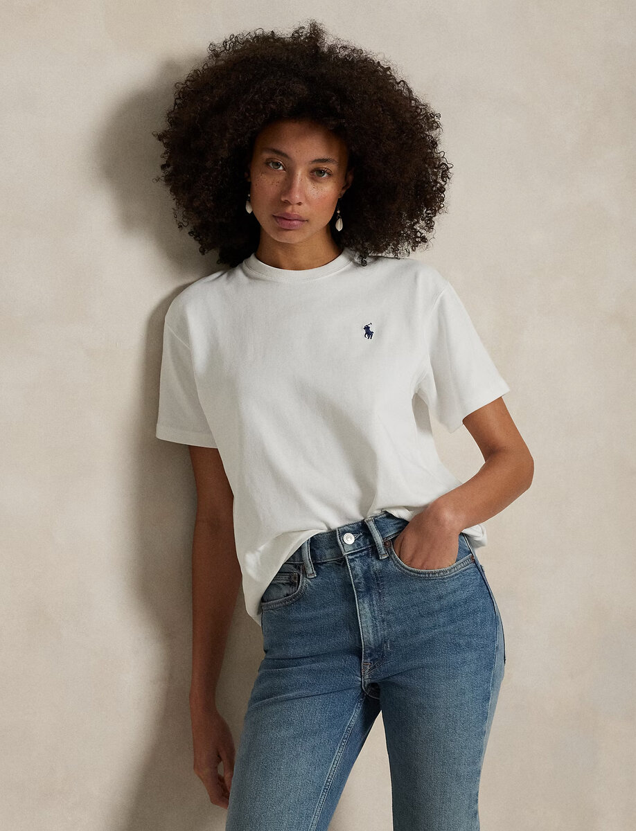 RELAXED FIT COTTON JERSEY TEE | WHITE