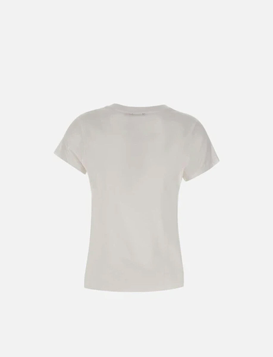LOGO V NECK T-SHIRT | WHITE – תמונה 2