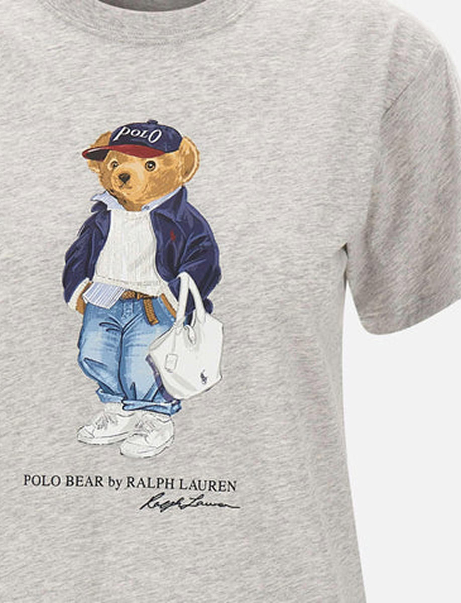 POLO BEAR COTTON JERSEY T-SHIRT | GREY – תמונה 2