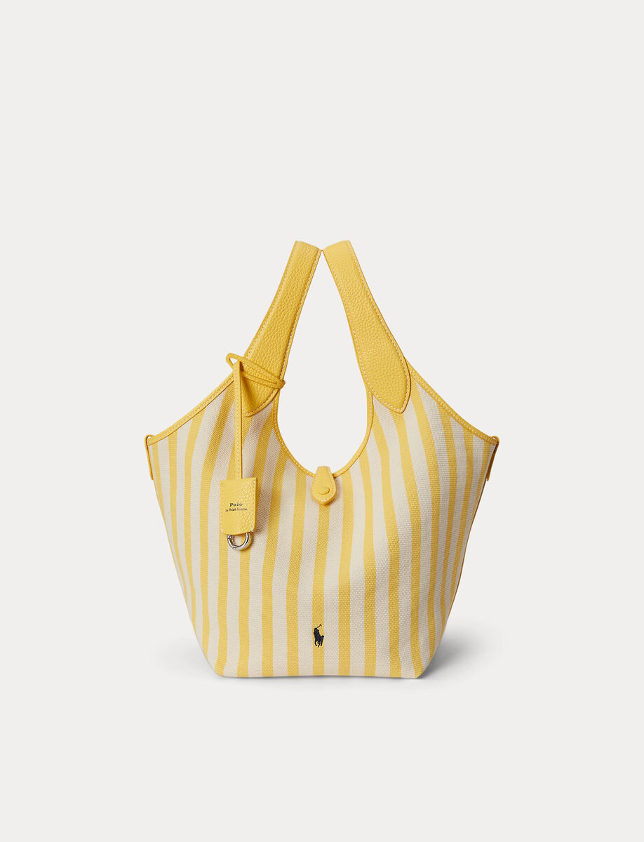 POLO PLAY STRIPED CANVAS TOTE
