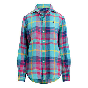 CLASSIC FIT LINEN SHIRT | PLAID