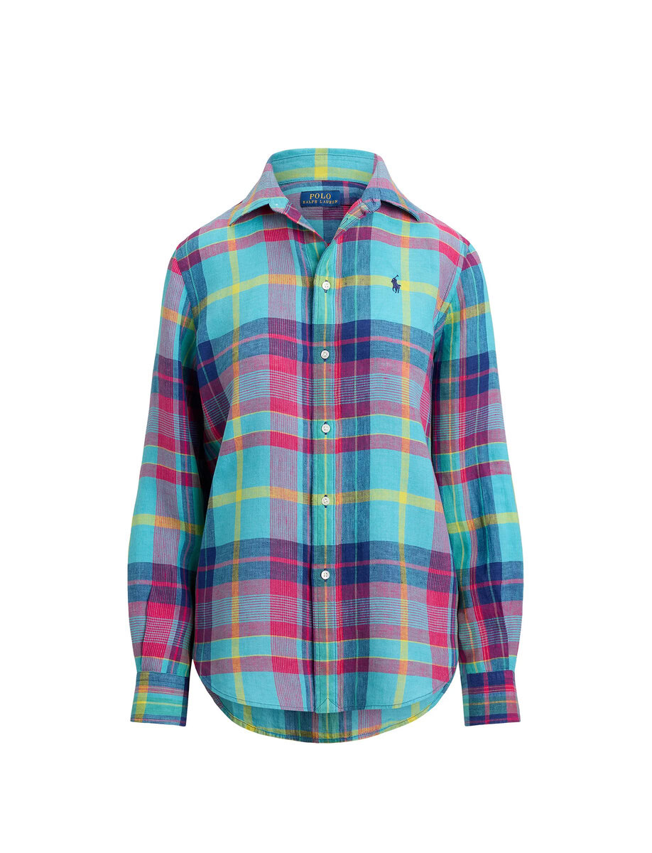 CLASSIC FIT LINEN SHIRT | PLAID