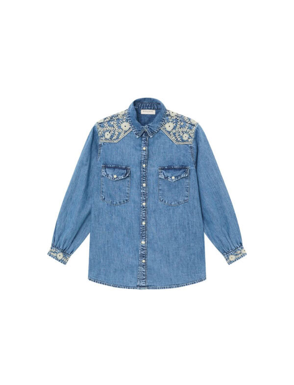 ARIZONA THELMA BLOUSE | BLUE HAZE