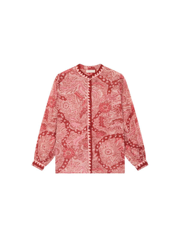 GAIA RED JAVA BLOUSE|VOLCANO