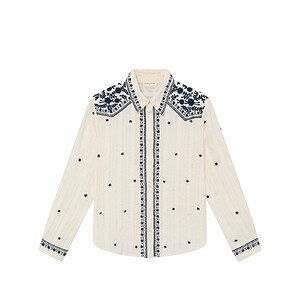 TEXAS SUN BLOUSE | CREAM INDIGO