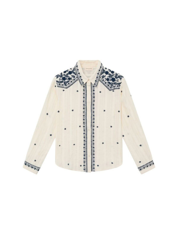 TEXAS SUN BLOUSE | CREAM INDIGO