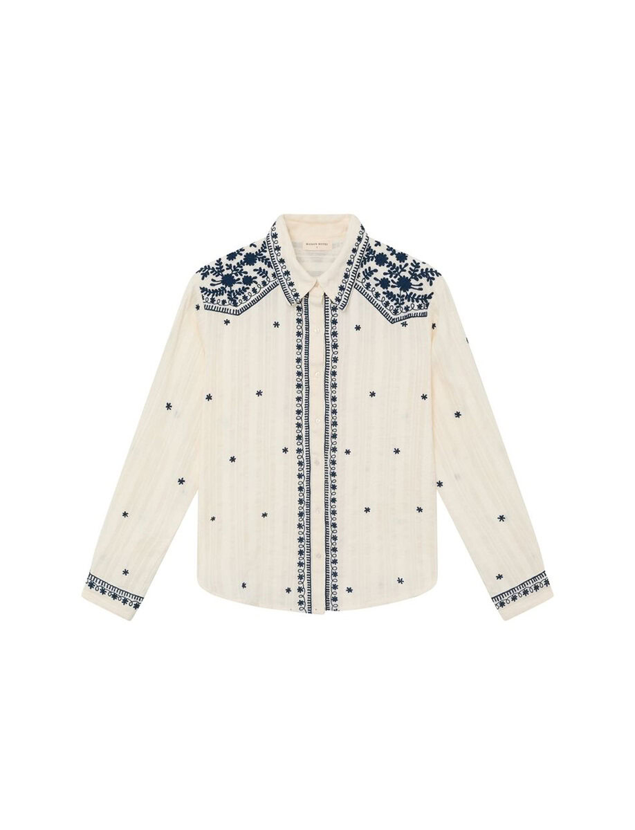 TEXAS SUN BLOUSE | CREAM INDIGO