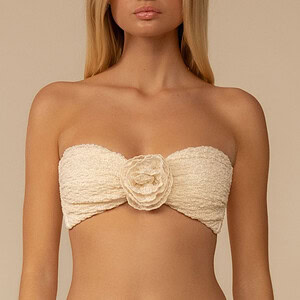 ROSA BANDEAU BIKINI TOP | AMALIA TEXTURE