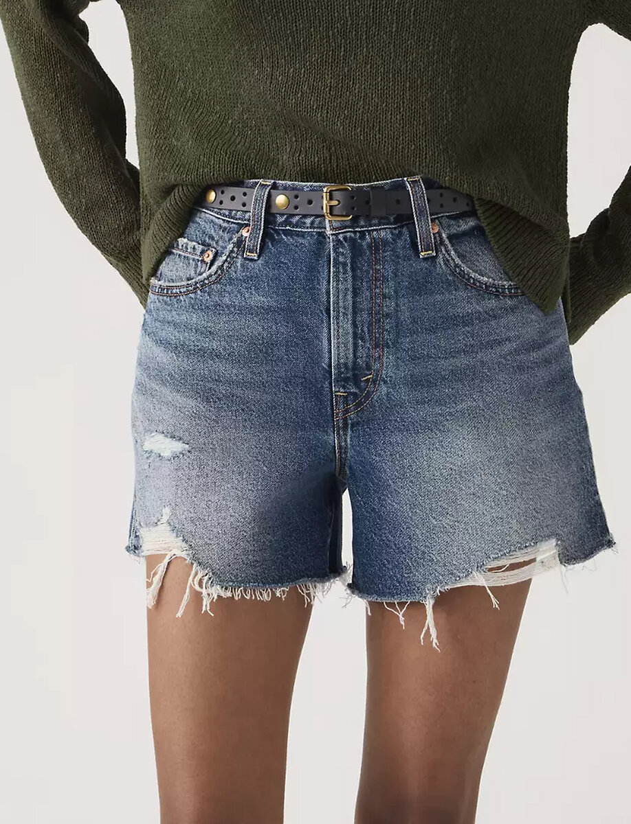 RIBCAGE SHORTS | DARK WASH – תמונה 2