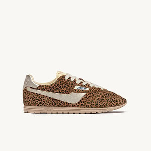 WINDSPIN SNEAKERS IN LEOPARD AND PLATINUM SUEDE AND LEATHER