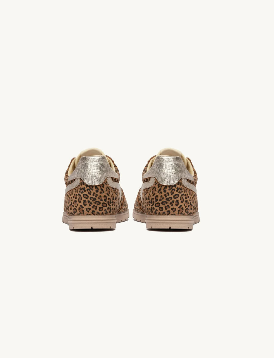 WINDSPIN SNEAKERS IN LEOPARD AND PLATINUM SUEDE AND LEATHER – תמונה 3