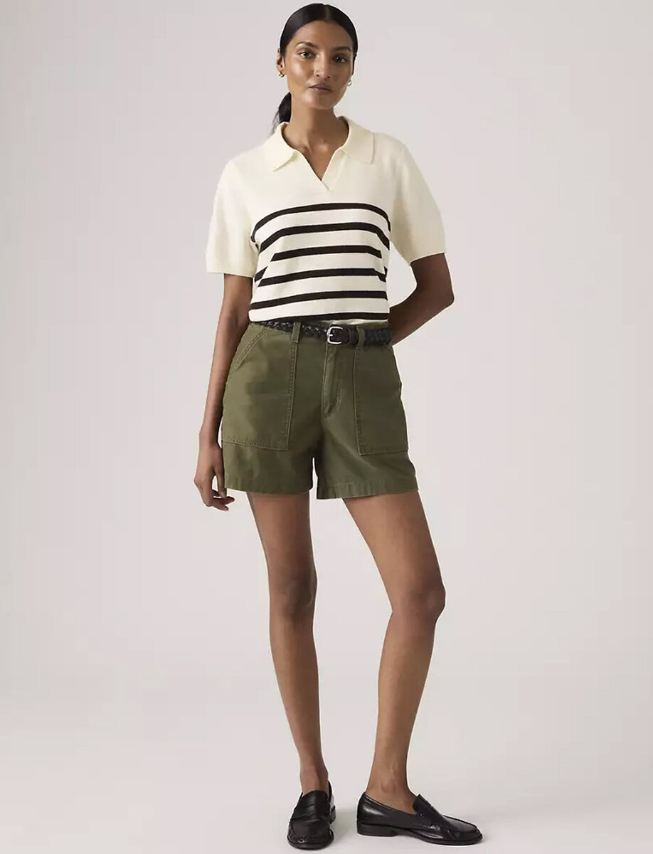 CINCH MID THIGH SHORTS | GREEN