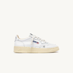 MEDALIST LOW LEATHER SNEAKERS SILVER DETAILS