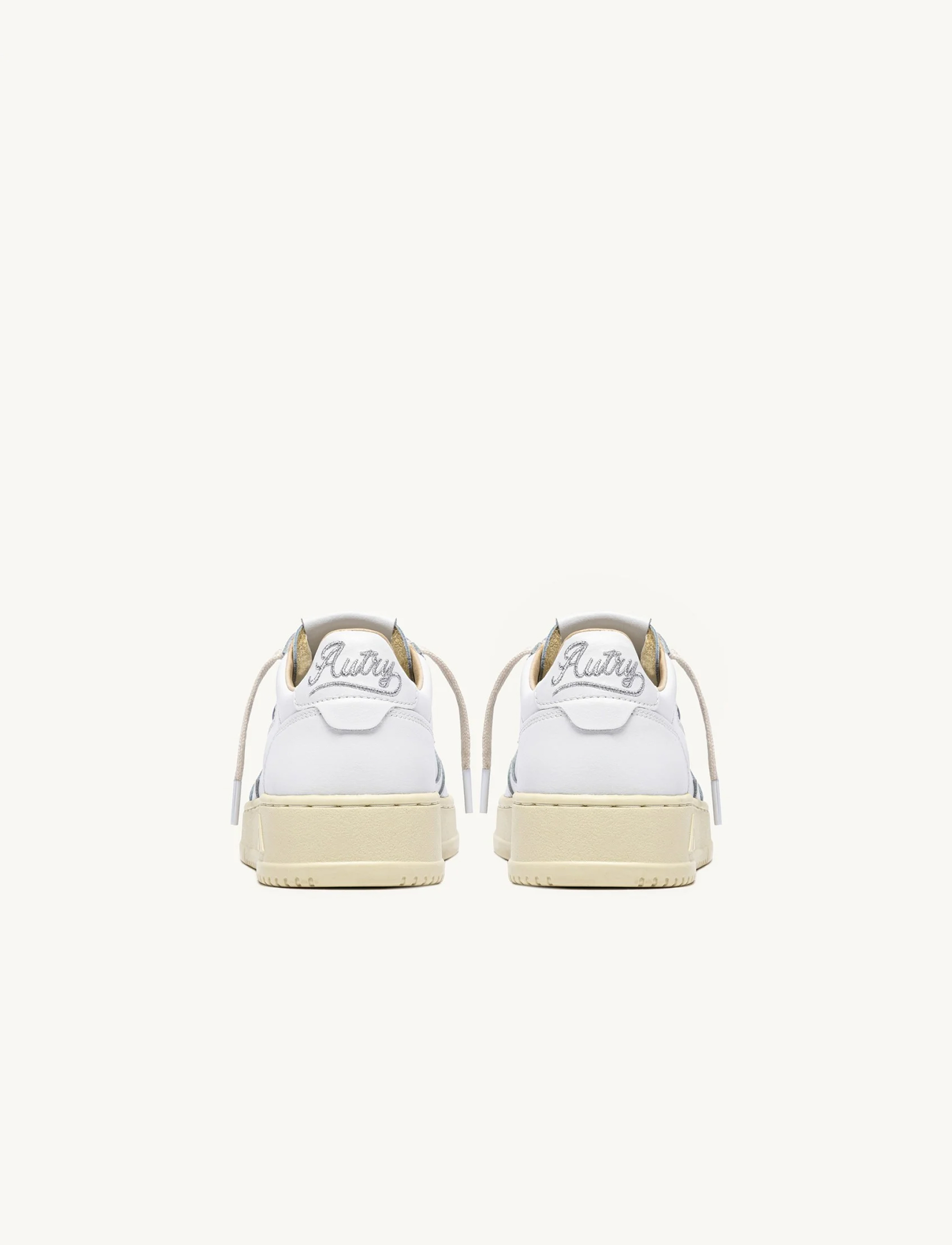 MEDALIST LOW LEATHER SNEAKERS SILVER DETAILS – תמונה 4