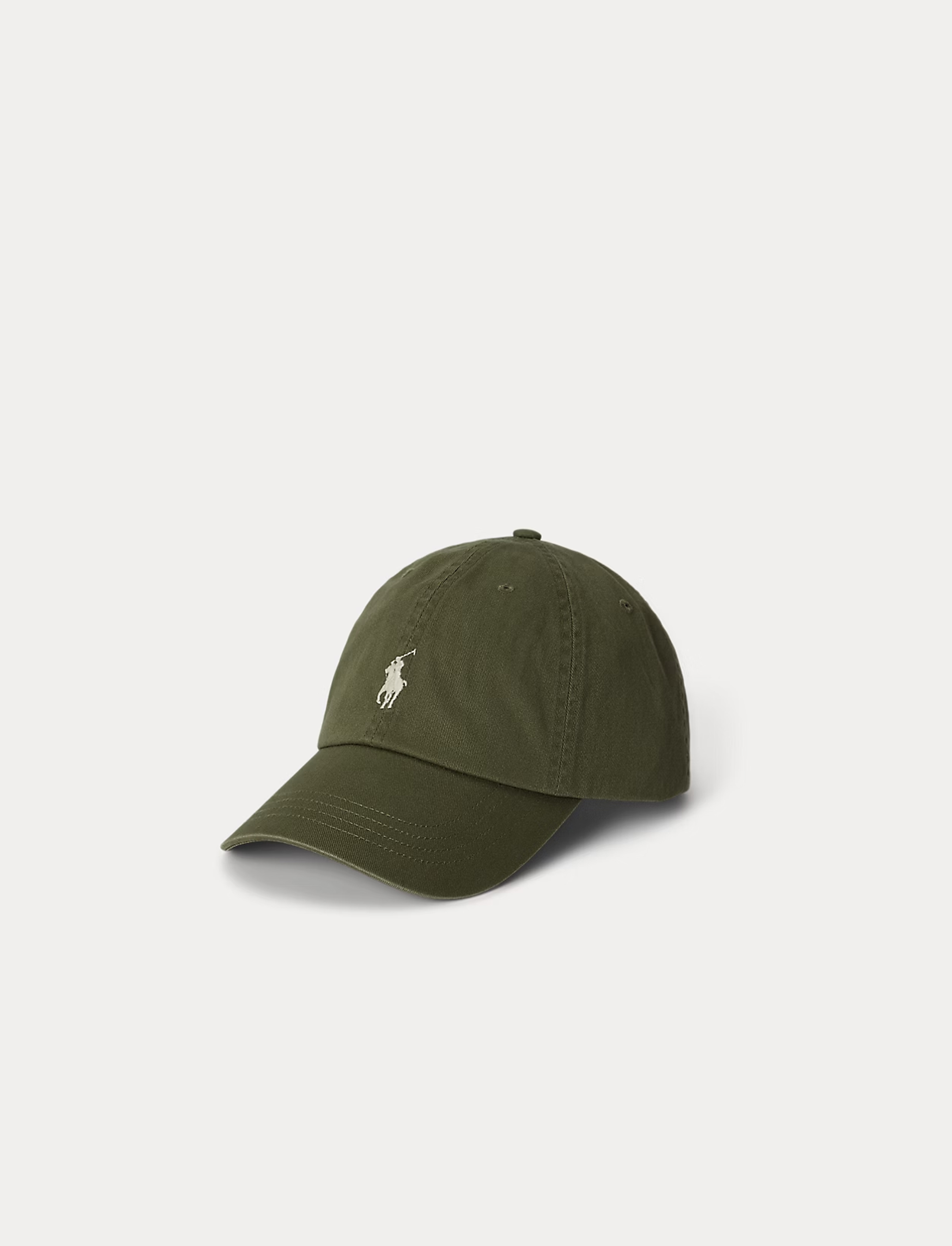 COTTON CHINO BALL CAP | olive