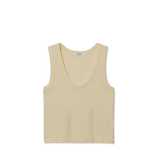 KHARA CRISPY COTTON U NECK THANK