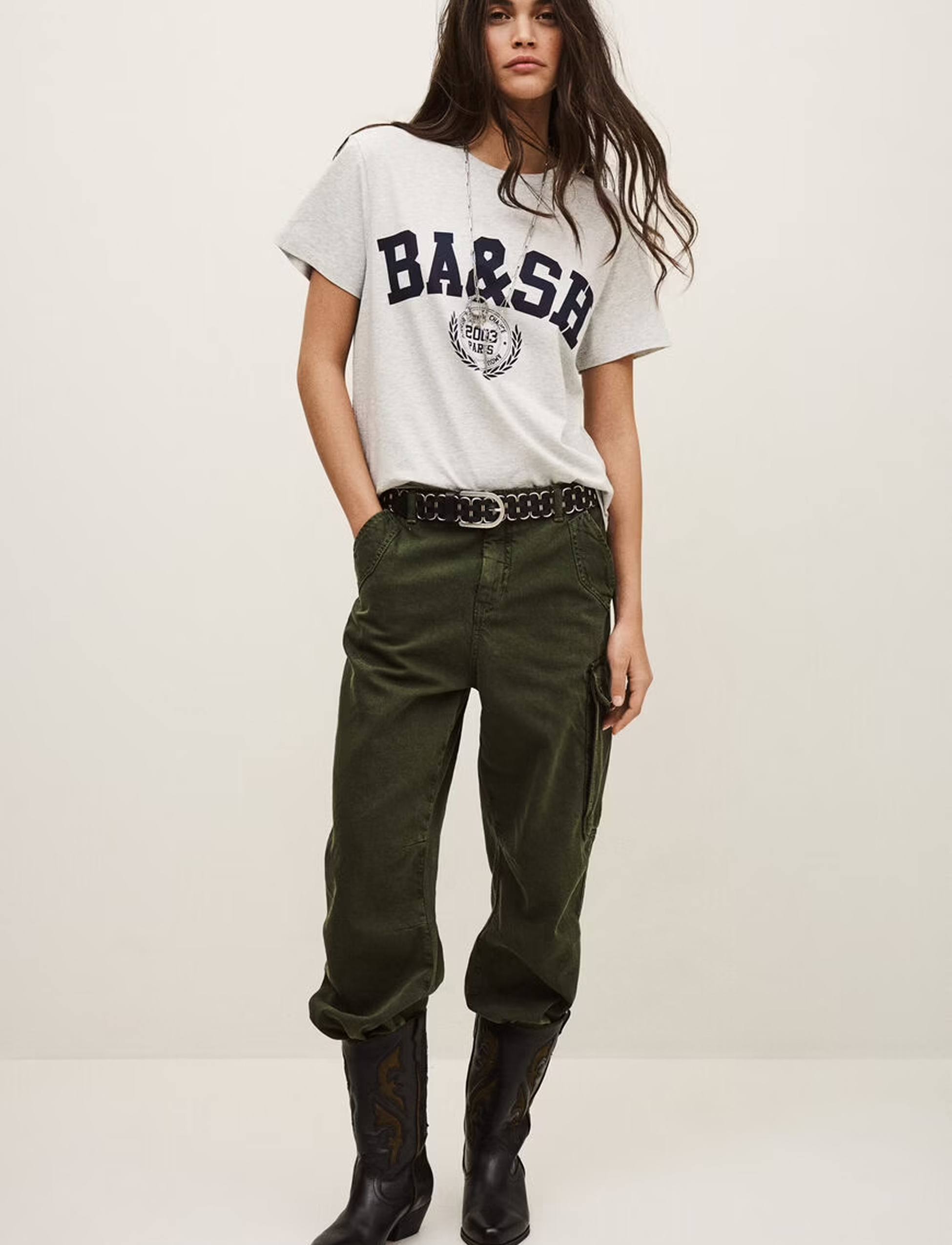 IONI T-SHIRT | GREY – תמונה 2