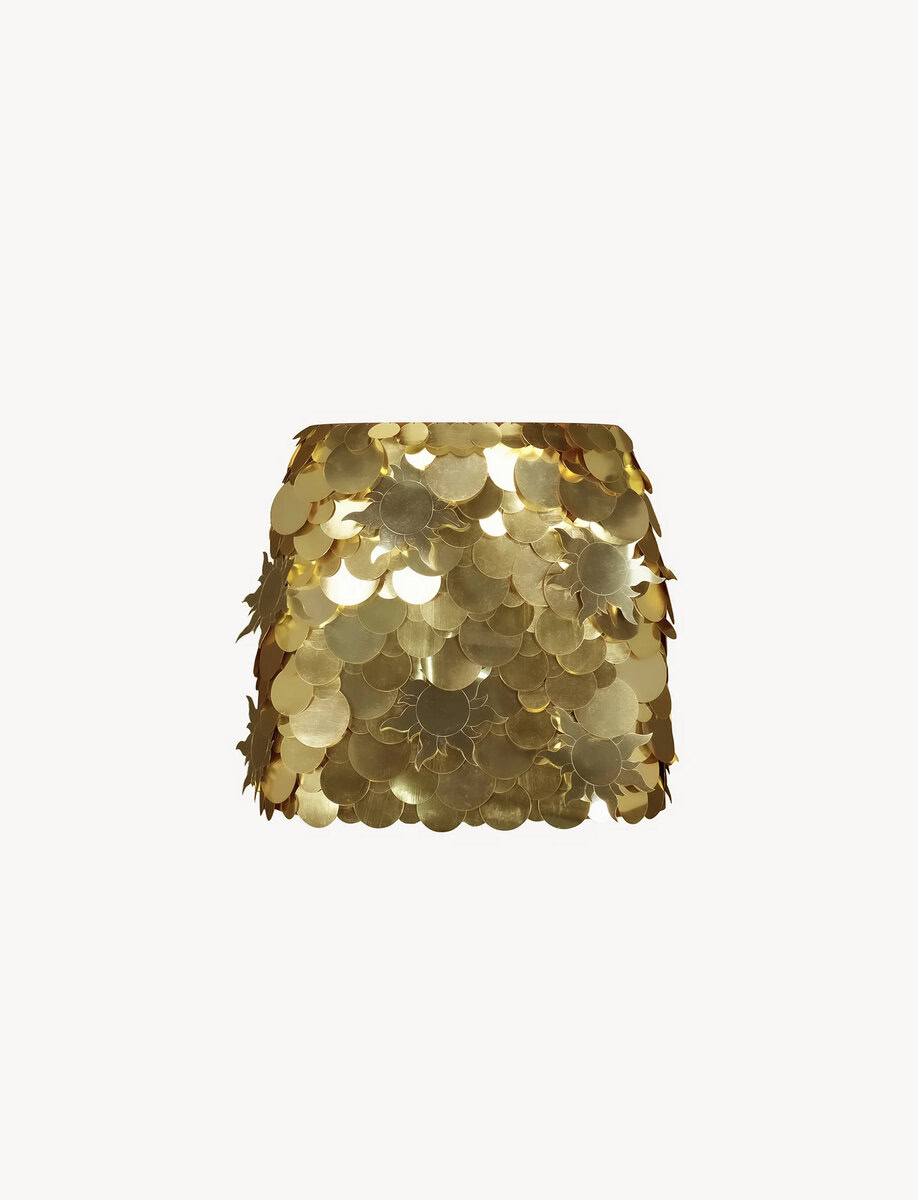 IBIZA MINI SKIRT | GOLD