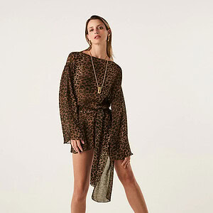 TAMMY SHORT COVER UP | LEOPARD