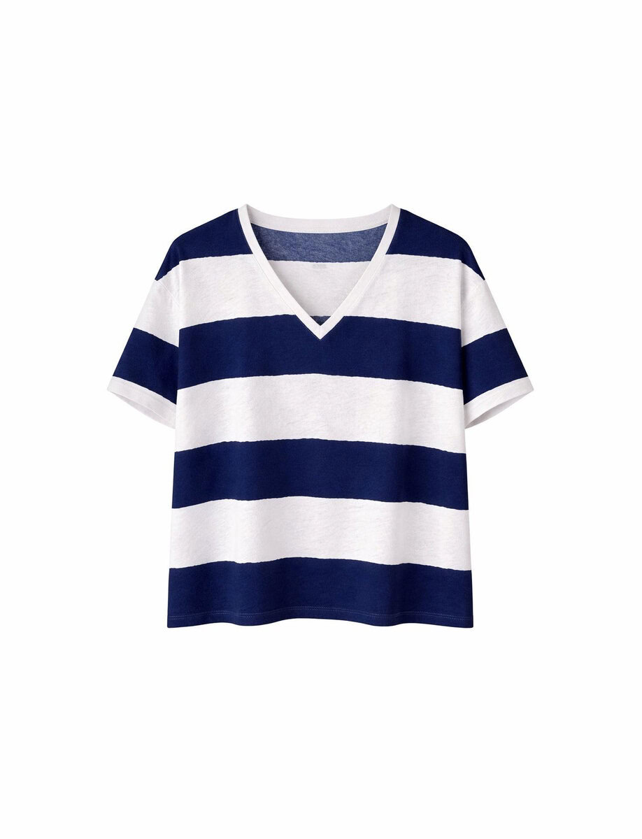 V NECK SHORT SLEEVES | BLUE MOON