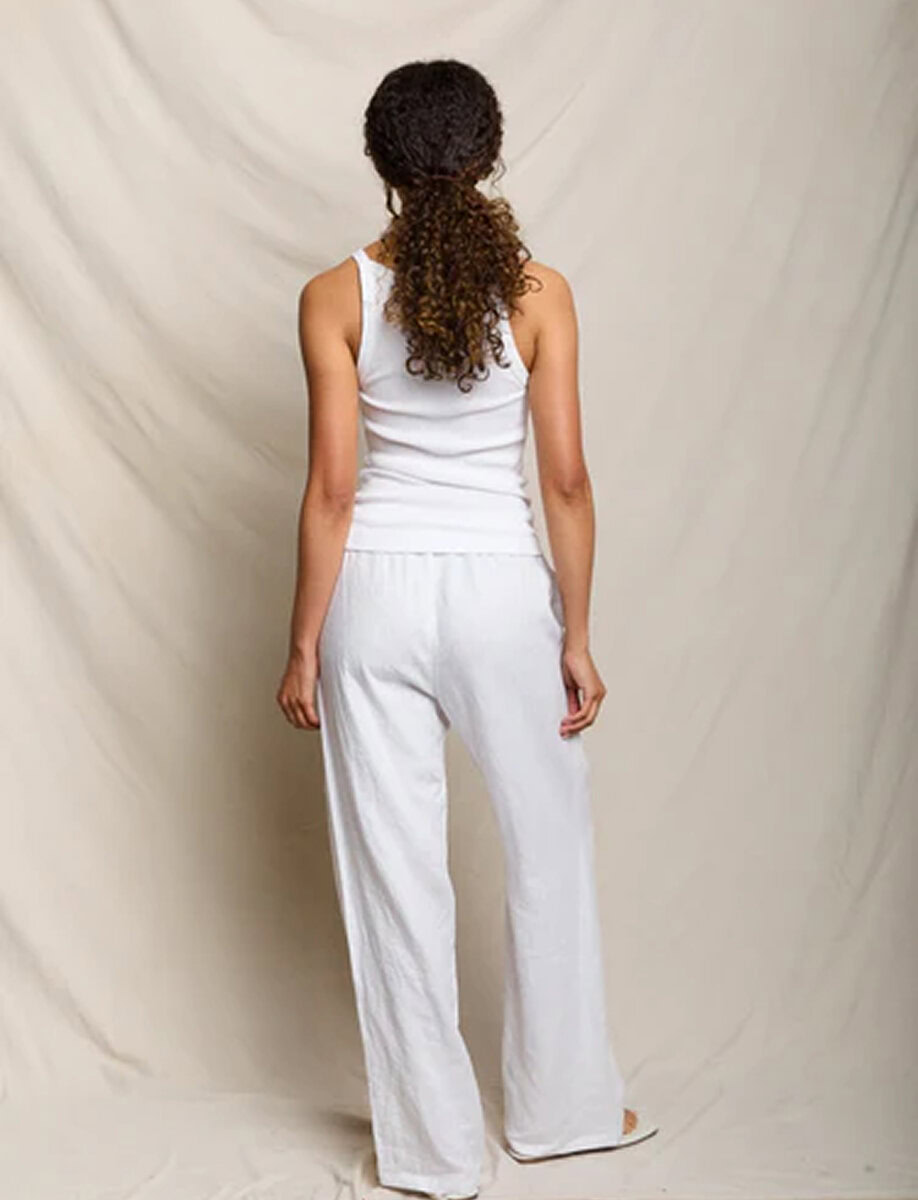 LORANA LINEN DRAWSTRING PANT – תמונה 5