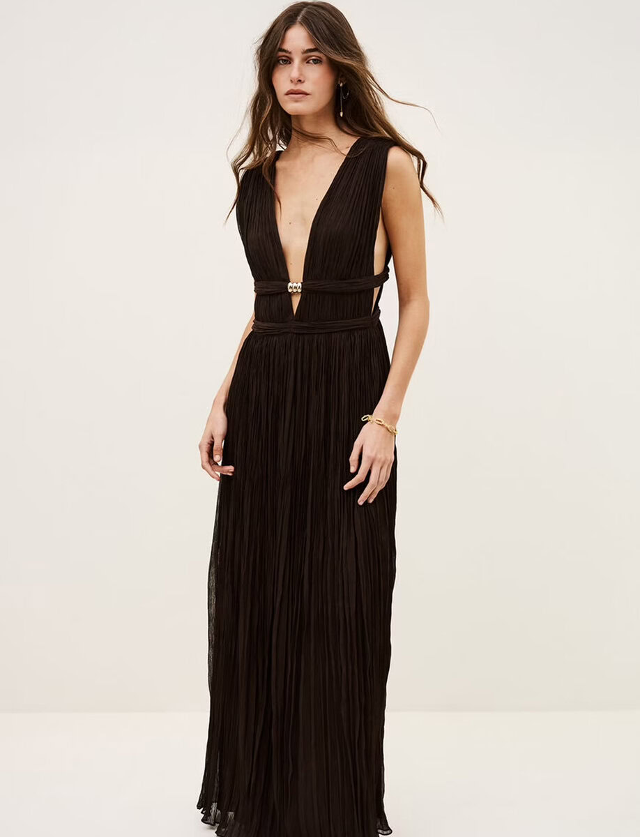 TANIA DRESS | BROWN