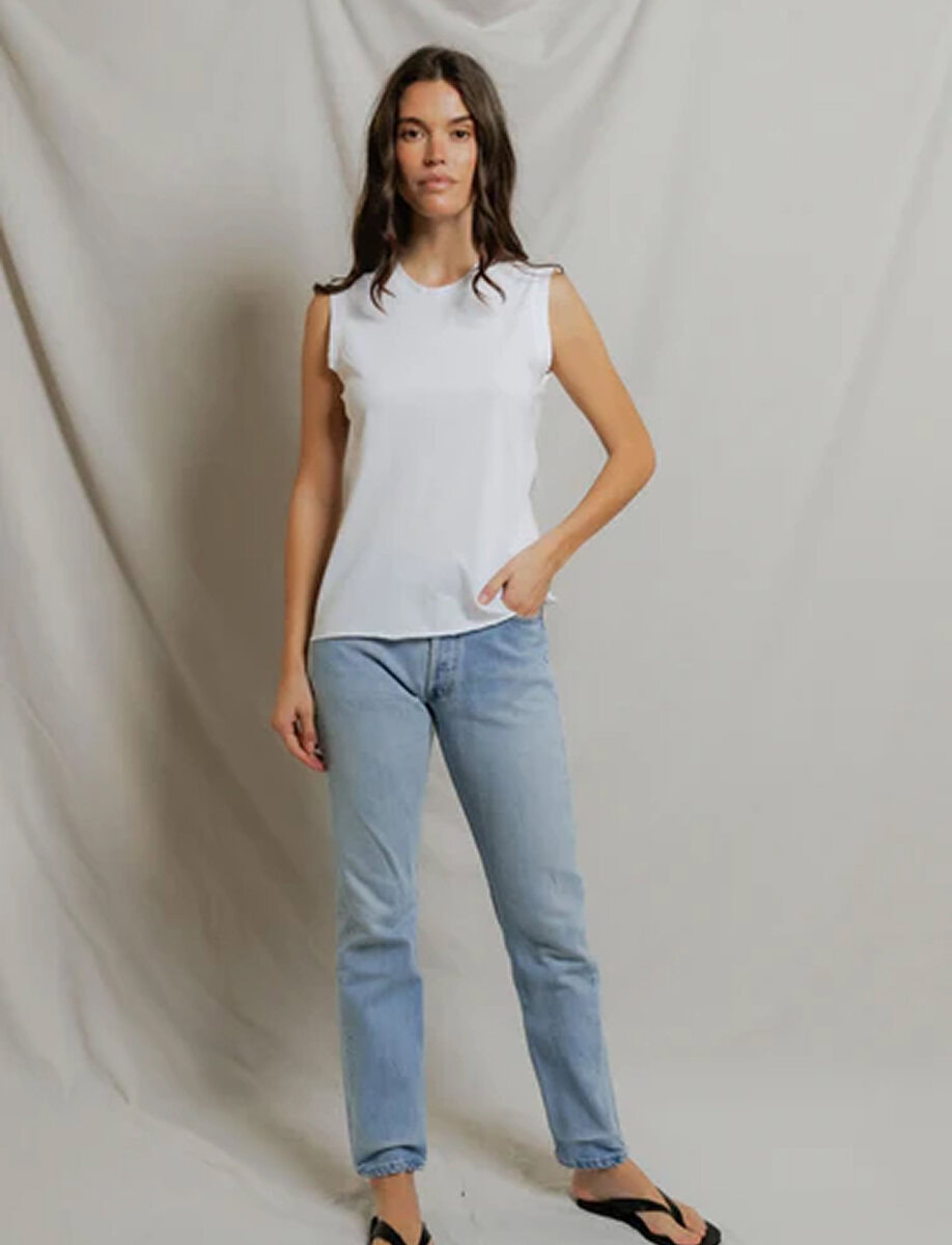 FAYE CRISPY COTTON TANK – תמונה 9