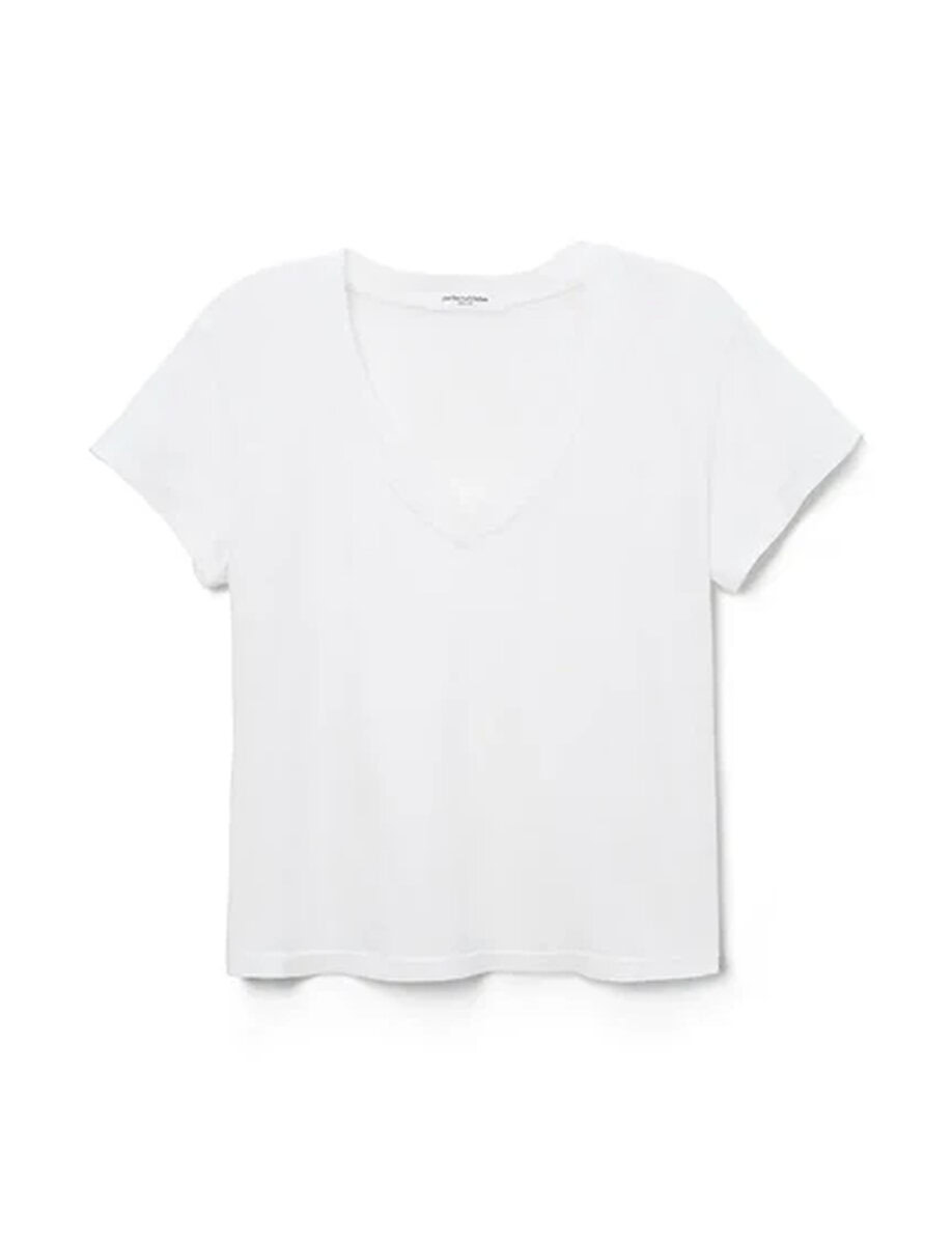 HENDRIX COTTON BOXY V NECK TEE – תמונה 13