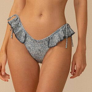 UNO RUFFLE BOWS BIKINI BOTTOM | BLUE
