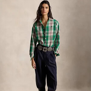 RELAXED FI PLAID COTTON SHIRT | GREEN