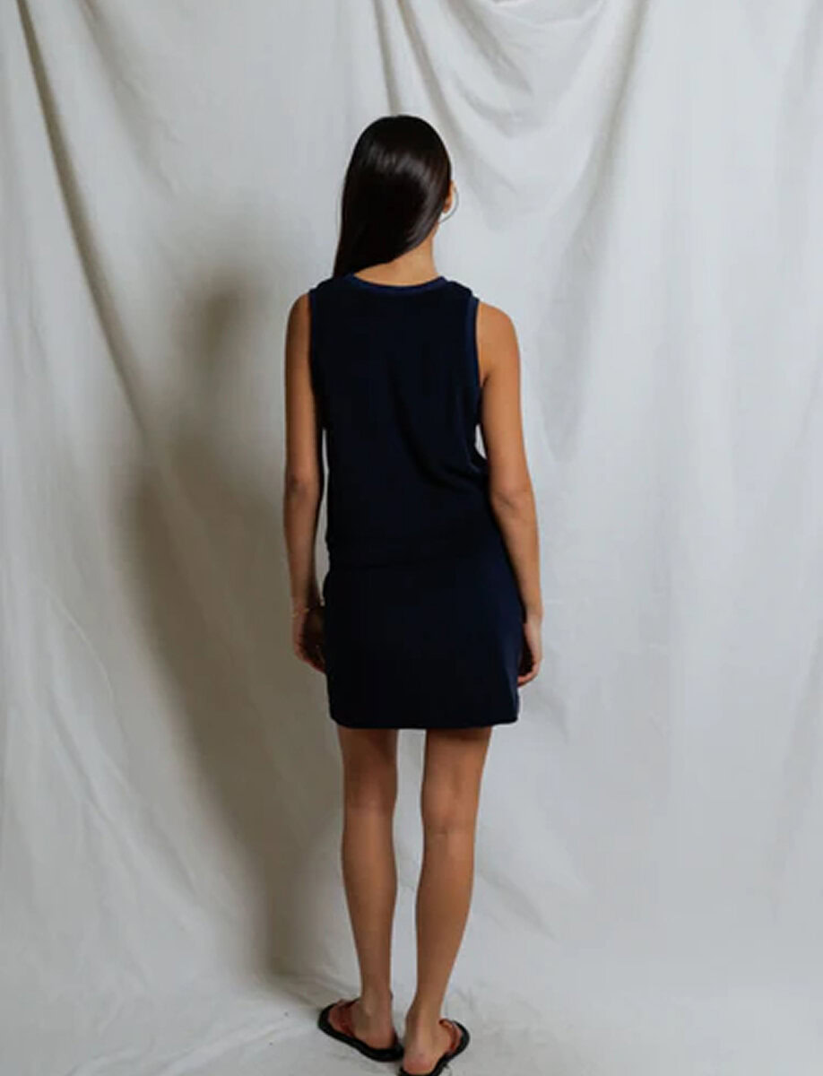 ESTHER LOOP TERRY NECK TANK – תמונה 4