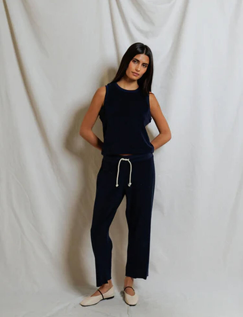 ESTHER LOOP TERRY NECK TANK – תמונה 3