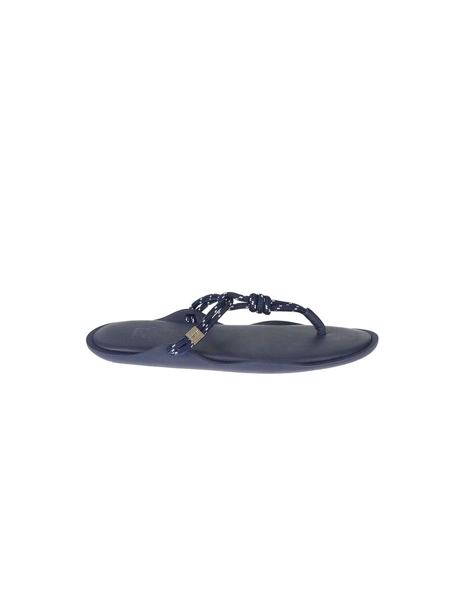 ROPE THONG FLAT SANDALS | BLUE