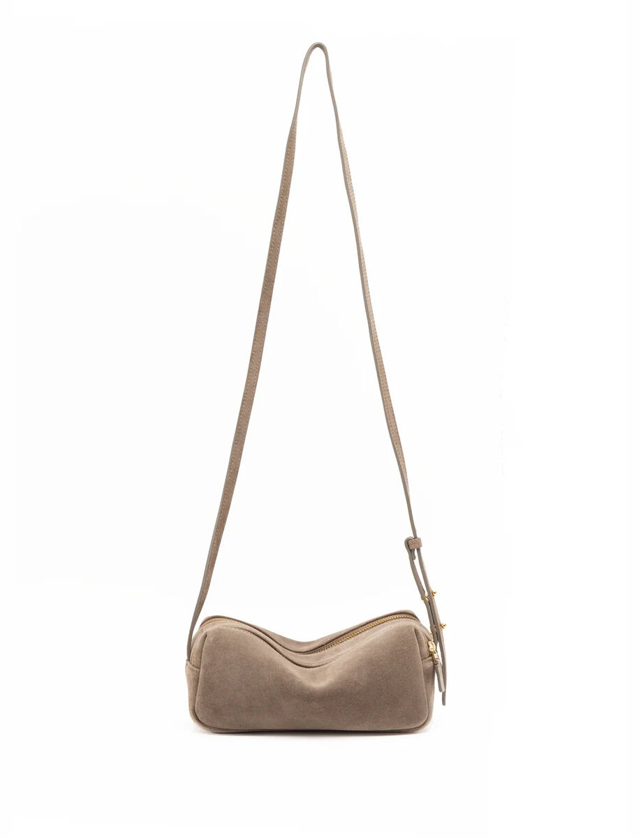 MINI TROUSSE SUEDE | TAUPE