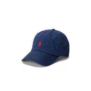COTTON CHINO BALL CAP | NAVY/RED