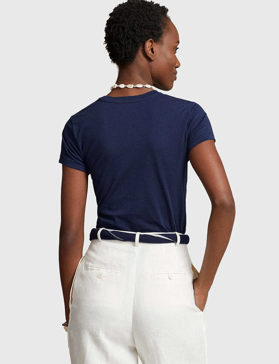 LOGO KNIT T-SHIRT | NAVY – תמונה 2