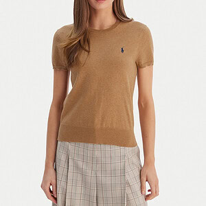 LOGO KNIT T-SHIRT | BEIGE
