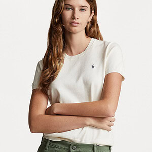 LOGO KNIT T-SHIRT | CREAM