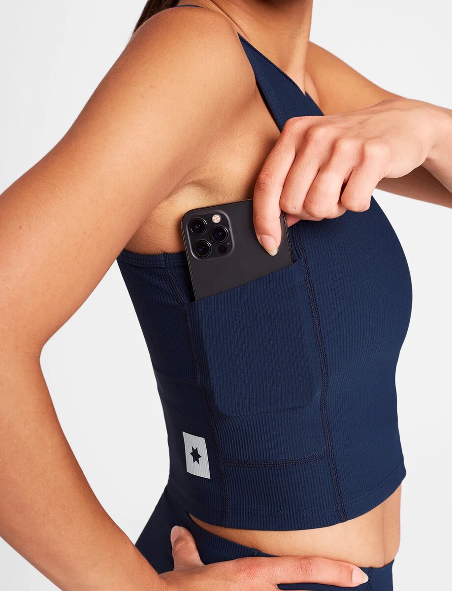 COMBAT RIB CROP TOP | BLUE – תמונה 5