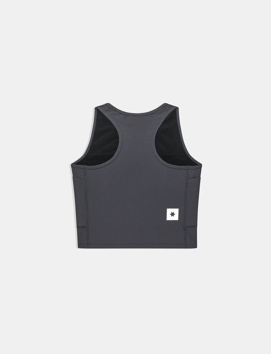 COMBAT RIB CROP TOP | GREY – תמונה 5
