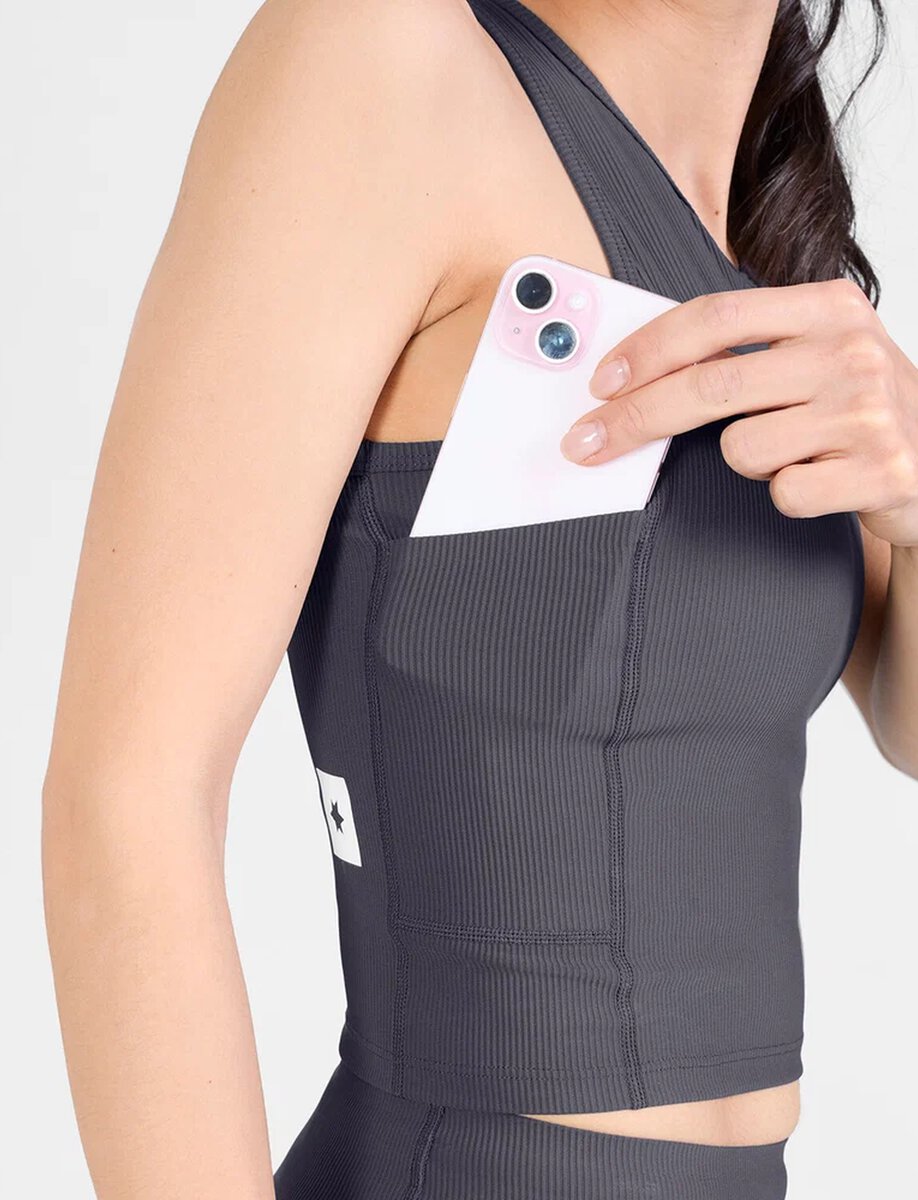 COMBAT RIB CROP TOP | GREY – תמונה 4