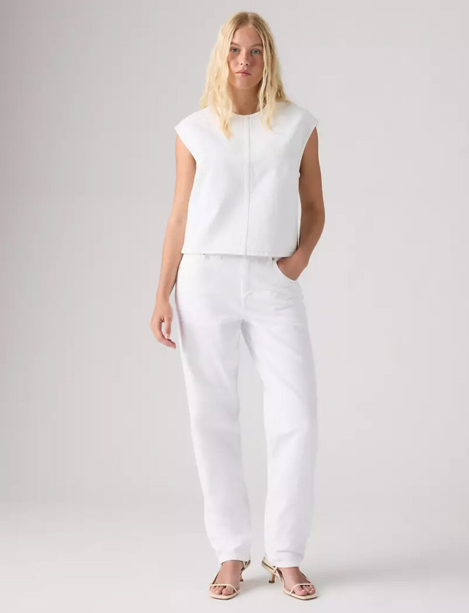 LOOSE TAPER JEANS | WHITE