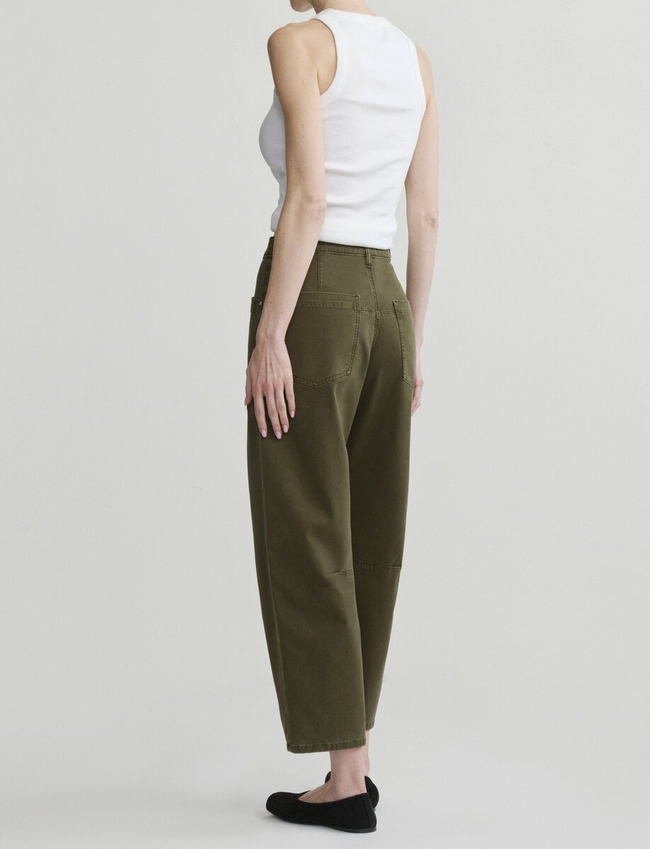 BILIE EASY BARREL PANTS | PINE – תמונה 4