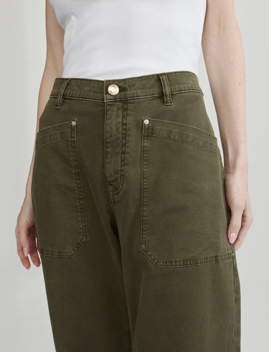 BILIE EASY BARREL PANTS | PINE – תמונה 6