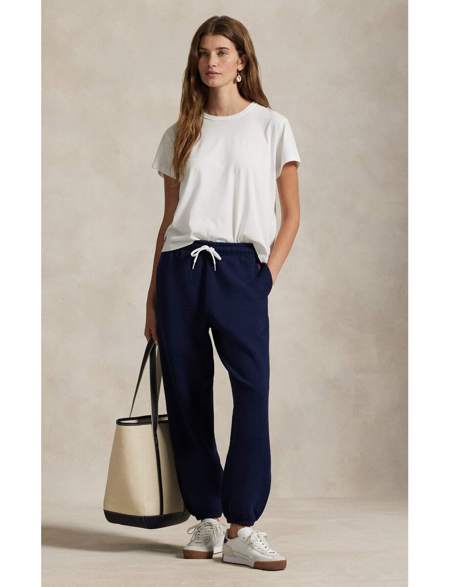 FLEECE DRAWSTRING SWEATPANT | NAVY – תמונה 4