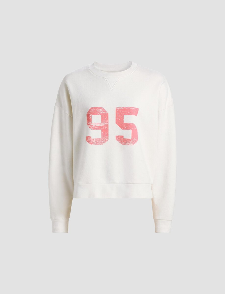 95 GLADYS SWEATSHIRT | ECRU RED PRINT